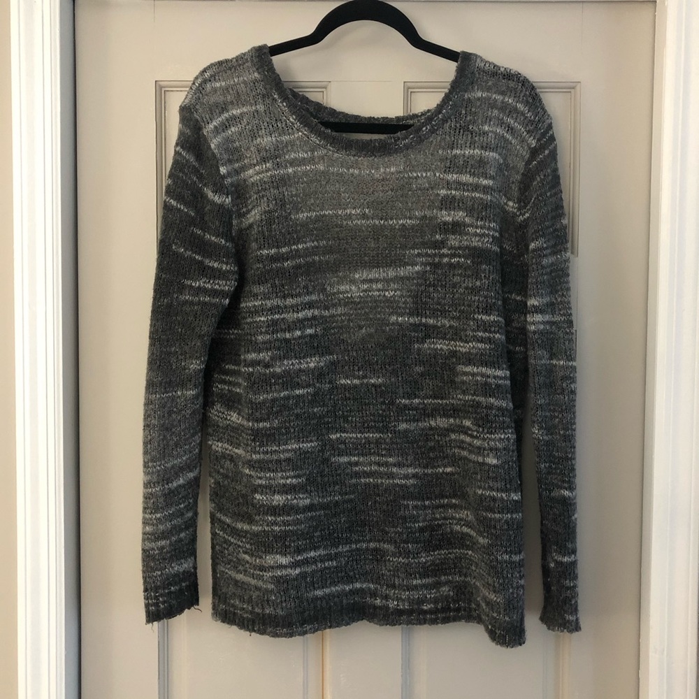 Open back knit sweater